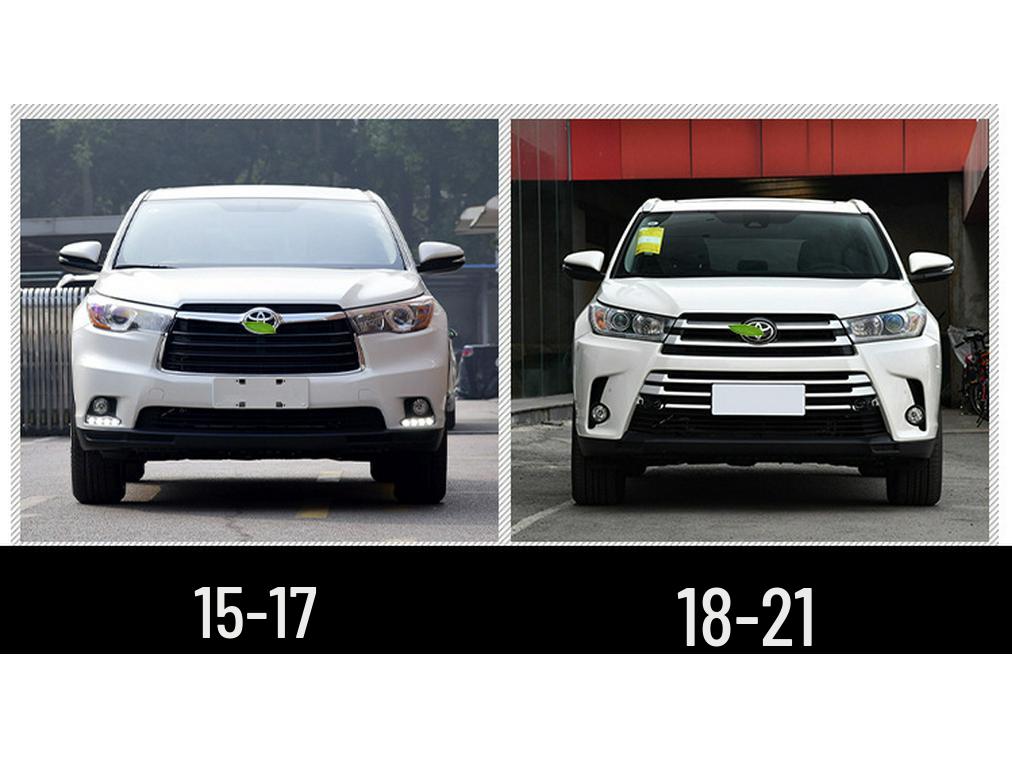 Compatible Front and Rear Bumper Guards for Toyota Highlander (09-12, 15-18 Models)