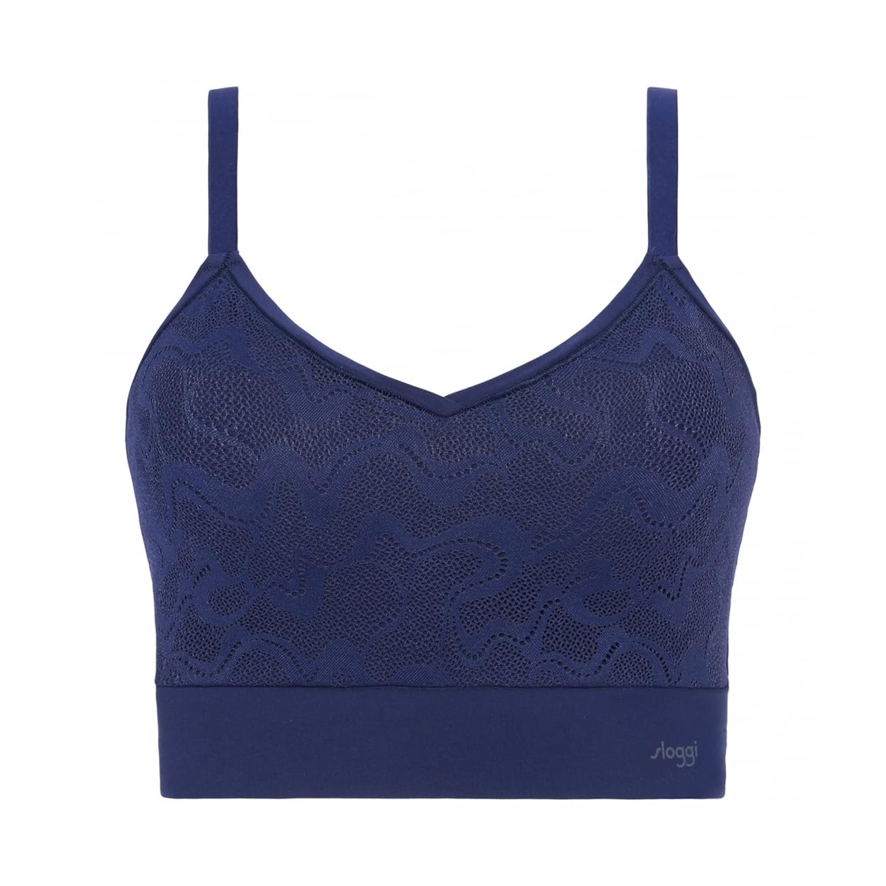 

Топ халф Triumph Sloggi Go Lace с чашками 00YA по всему периметру, большой, (военно-морской флот), ЛЛ-3Л