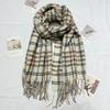Imitation Cashmere Scarf for Women Winter New Korean Style Small Fresh Color Plaid Thickened Warm Student Shawl Scarf for Men