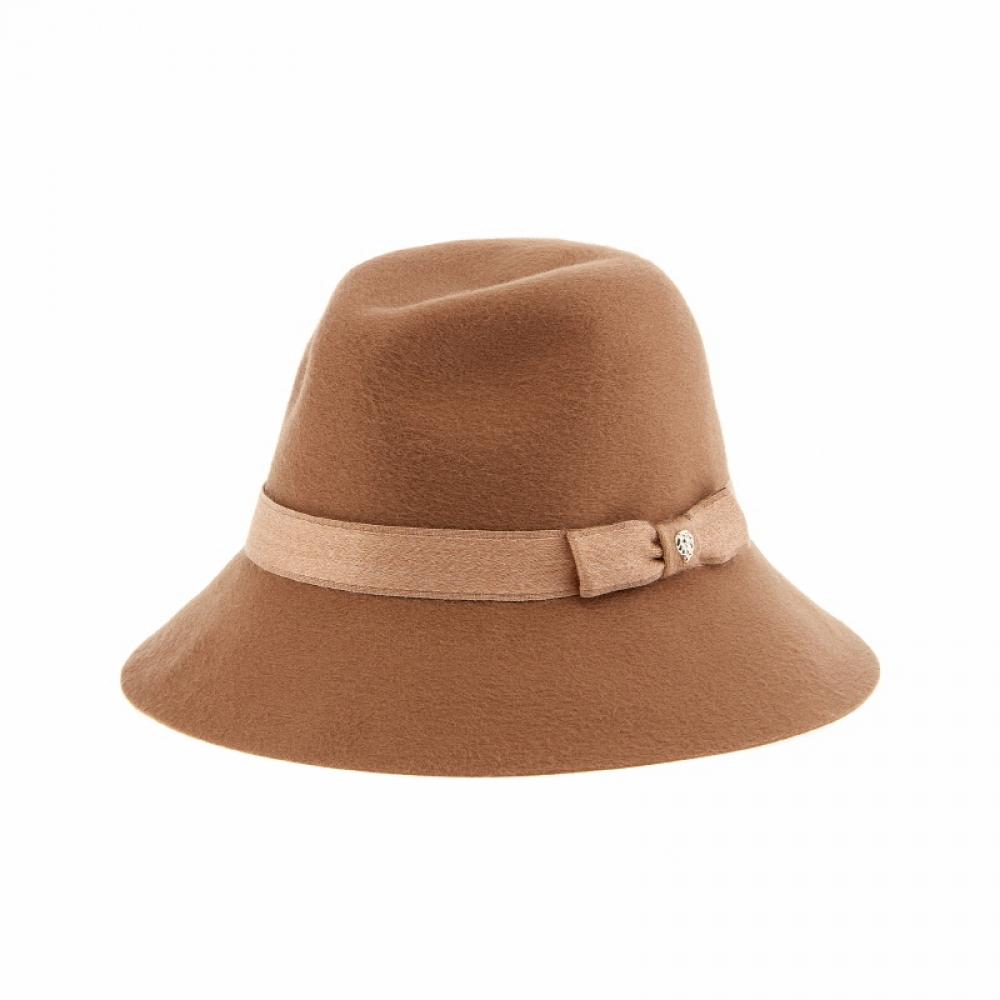 Helen Kaminski Hat51465 Ca Orpella Camel Ribbon Fedora Bucket Hat