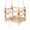 Baby Swing - GINGER HOME - Safety Bars - Adjustable Belt - Natural Wood