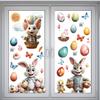 Easter Static Window Stickers Cute Rabbit Egg Wall Decor for Bedroom Glass Cling Holiday Decoration