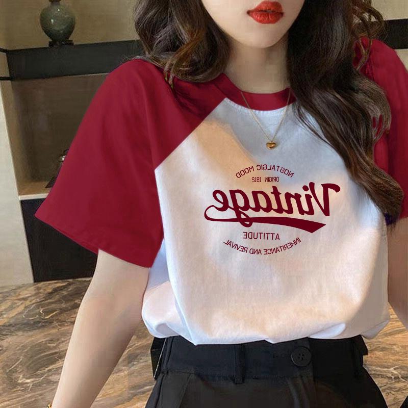 

Футболка женская летняя свободная с принтом 3D-букв, модная винтажная рубашка с коротким рукавом в стиле Харадзюку, женская футболка 5XL