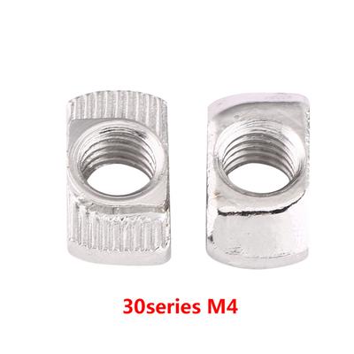 T Slot Hammer Head Nut Nickel Plated Carbon Steel Fastener For Aluminum Profile (EU30 M4*15.5*8)