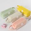 Solid Large Capacity Pen Pencil Bag Storage Case Makeup Pouch Cute Stationery Office School Supplies