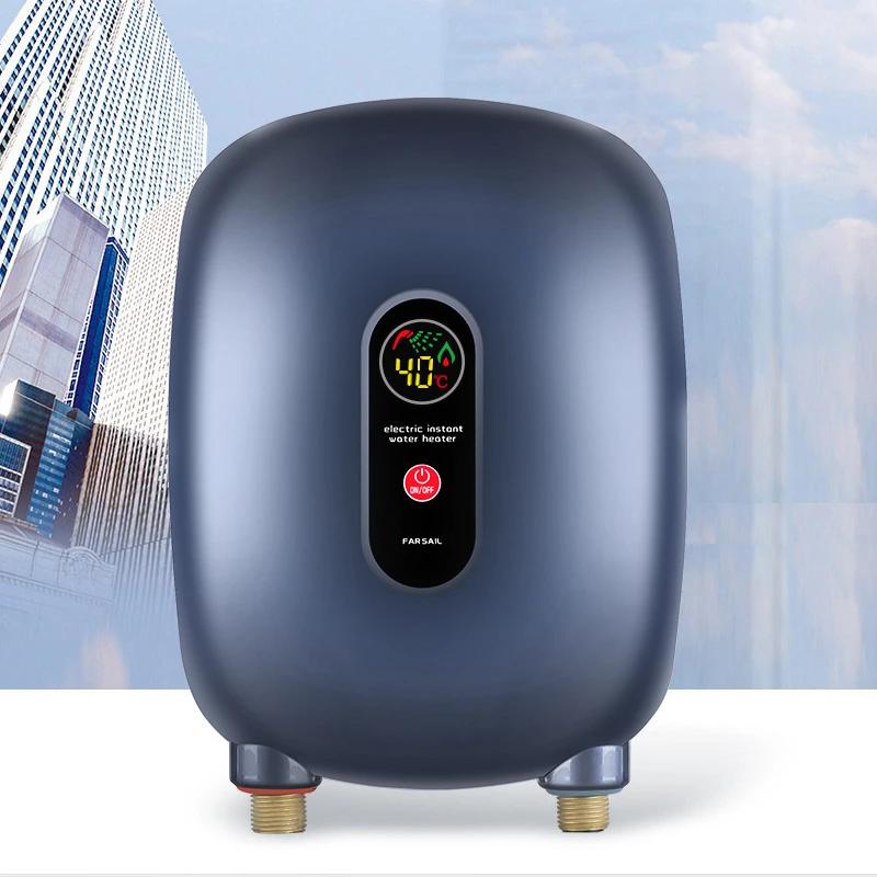 220V Fixed Frequency Water Heater Tankless Instant Water Heater Home Bathroom Kitchen Fast Heating