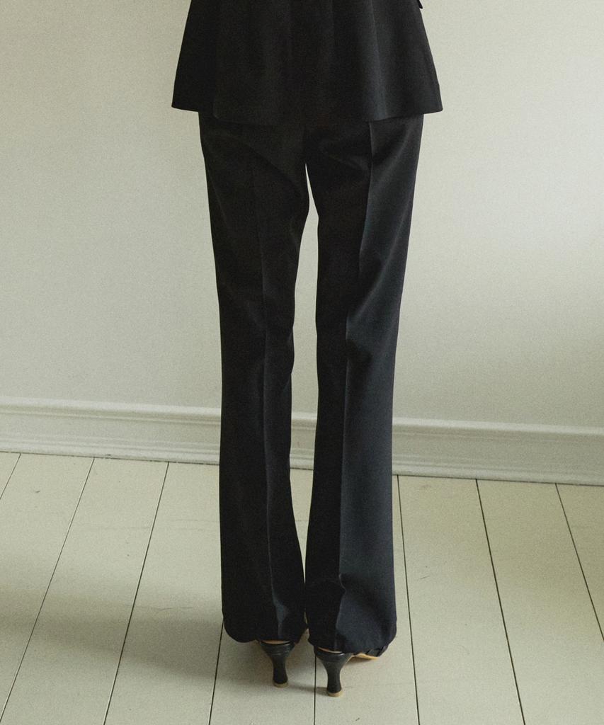 OCTETTE Flare Line Strech Pants_Black