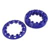 4Pcs 6 Inch ATV Wheel Trim Hub Protection Decor Plastic Tires Decorative Rim Guard Universal for Go Kart Blue