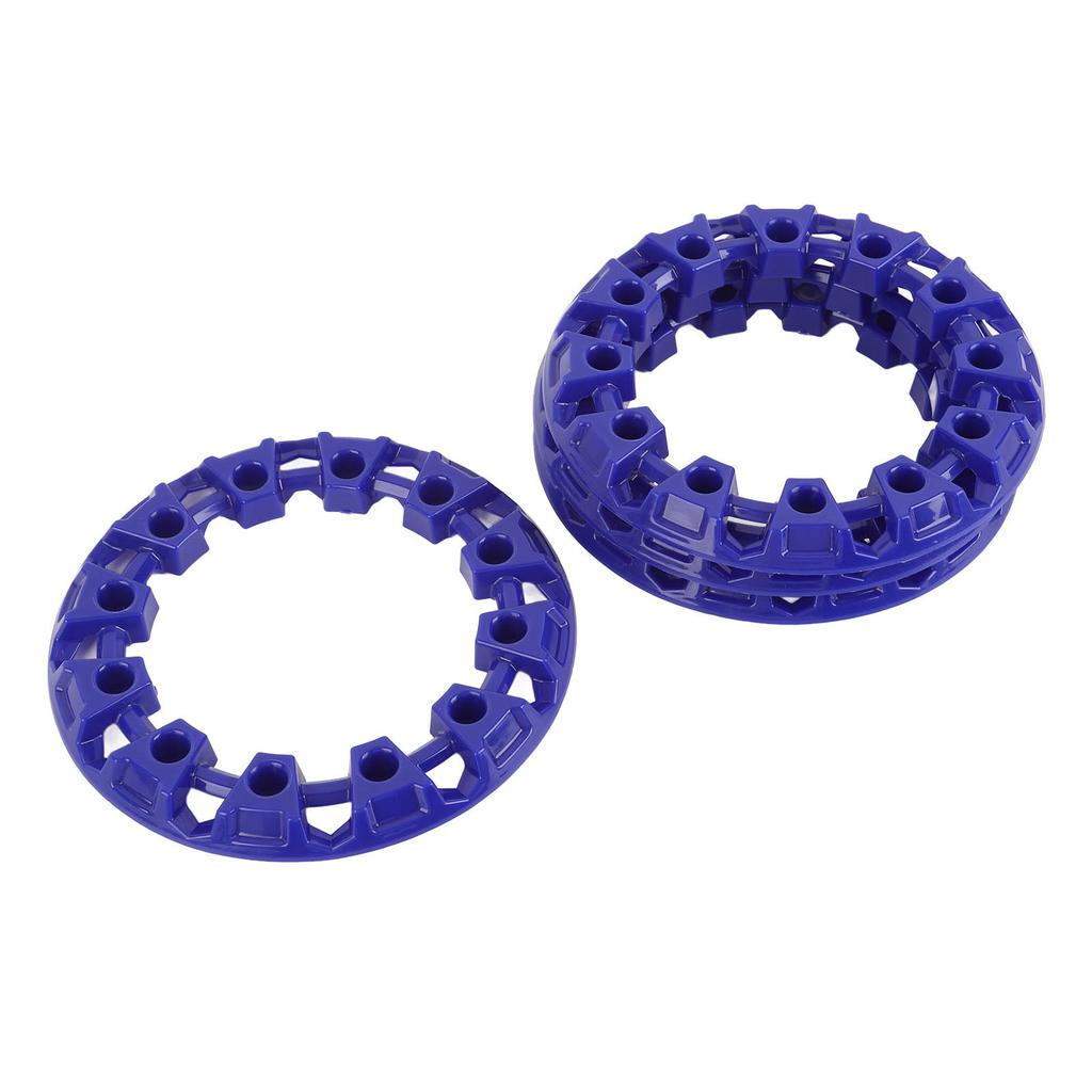 4Pcs 6 Inch ATV Wheel Trim Hub Protection Decor Plastic Tires Decorative Rim Guard Universal for Go Kart Blue