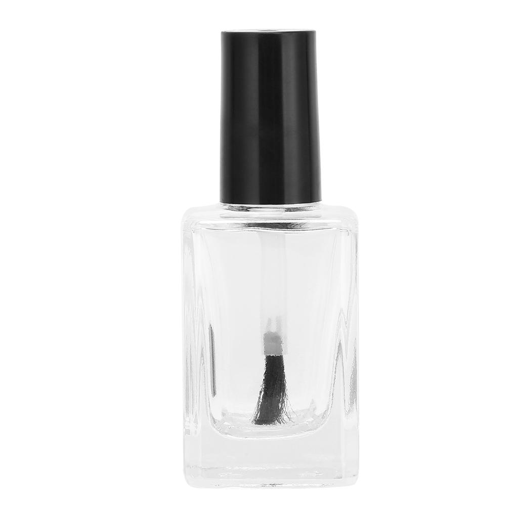 Transparent Empty Nail Polish Bottle with Cap Brush Clear Nail Polish Container 10ml