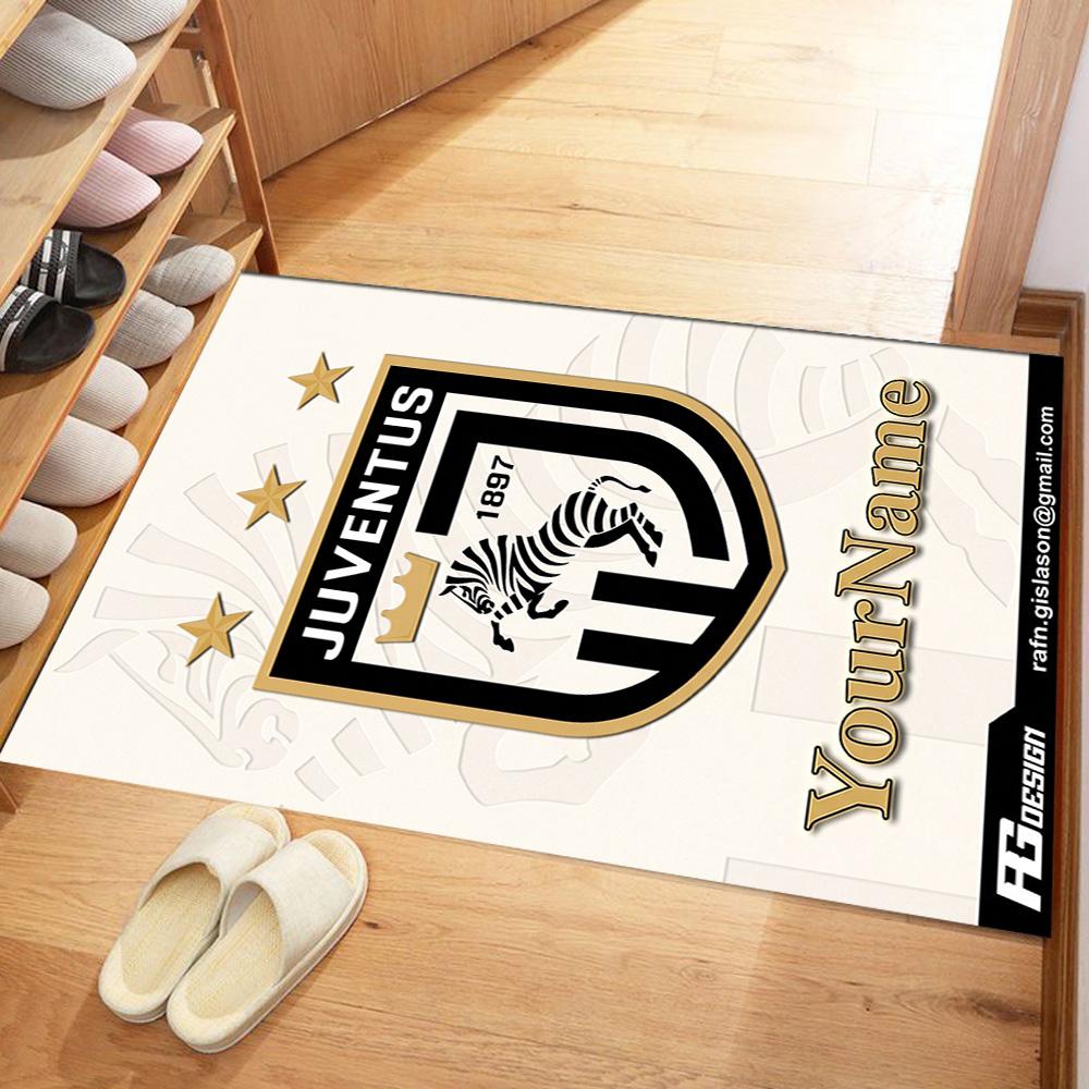 Juventus Personalized Name Carpet Suitable for Living Rooms Entryway Dormitory Decorate Room Antislip Carpet Decorate Offices Best for Christmas