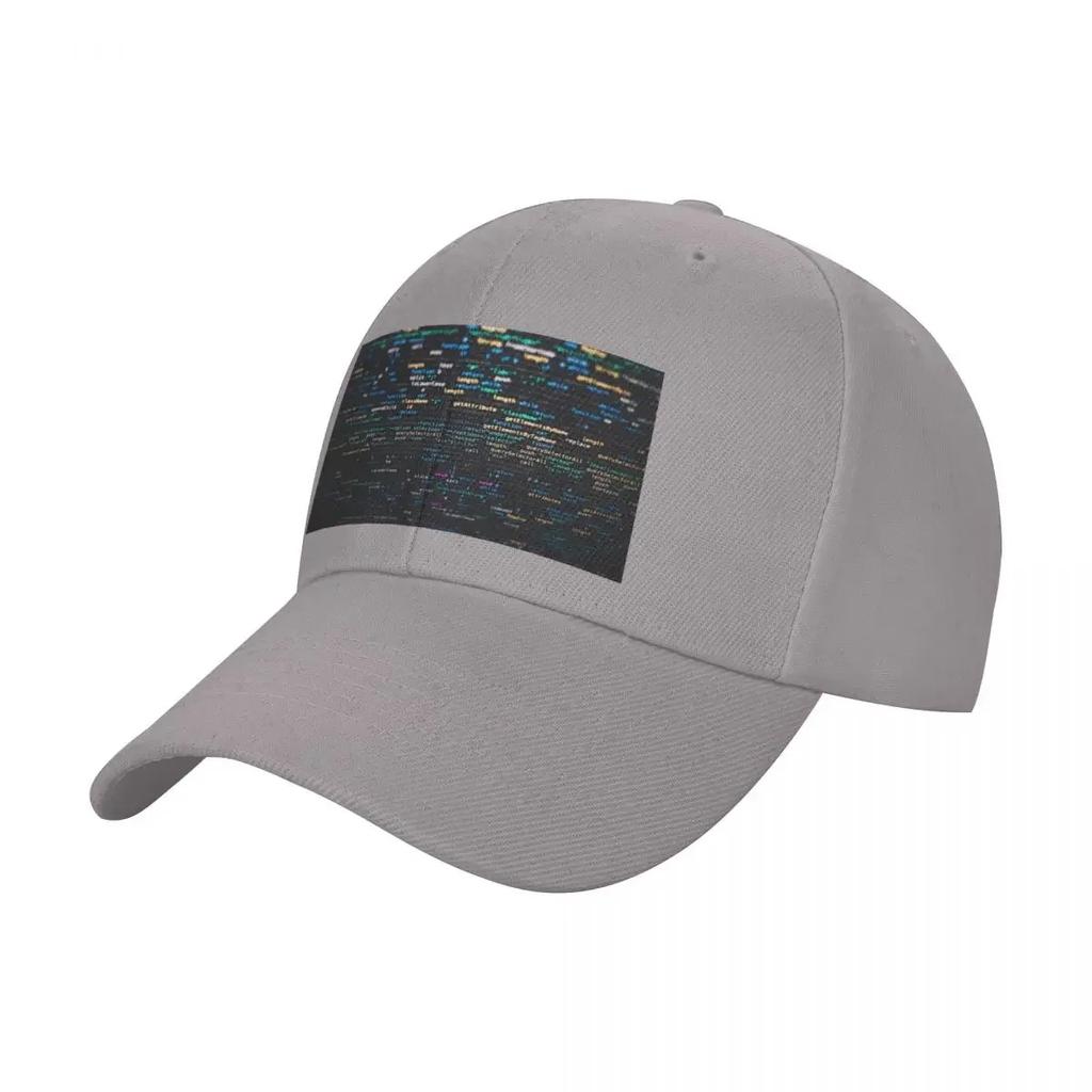 Software Developer Programming Code On Black Background Baseball Cap Hip Hop Golf Hat Vintage Unisexs Luxury Womens