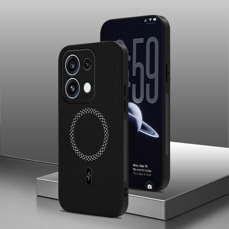 For OPPO Reno 16 Pro Global 15 Pro Max Case Magnetic Diamond Pattern Skin-friendly Cover For OPPO Reno16 Pro Shockproof Funda
