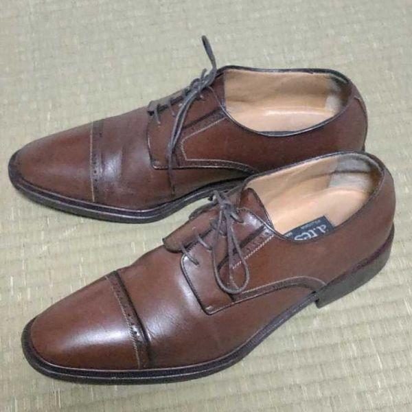 

A.Testoni Black Label Leather Dress Shoes Straight Cap Toe Brown 8H / 26.5 /XRA4