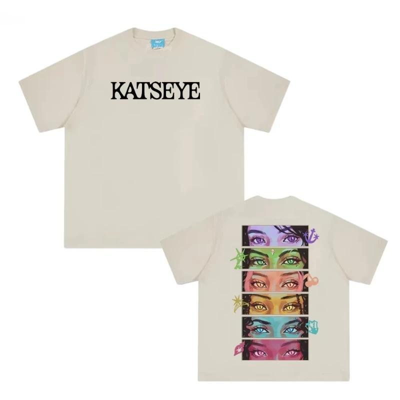 Hot Sale KATSEYE Grunge Graphic Print T-shirt Men Women Loose Casual High-street Y2K Hip Hop Harajuku Fashion Oversized Cotton Soft Top Summer New Tee