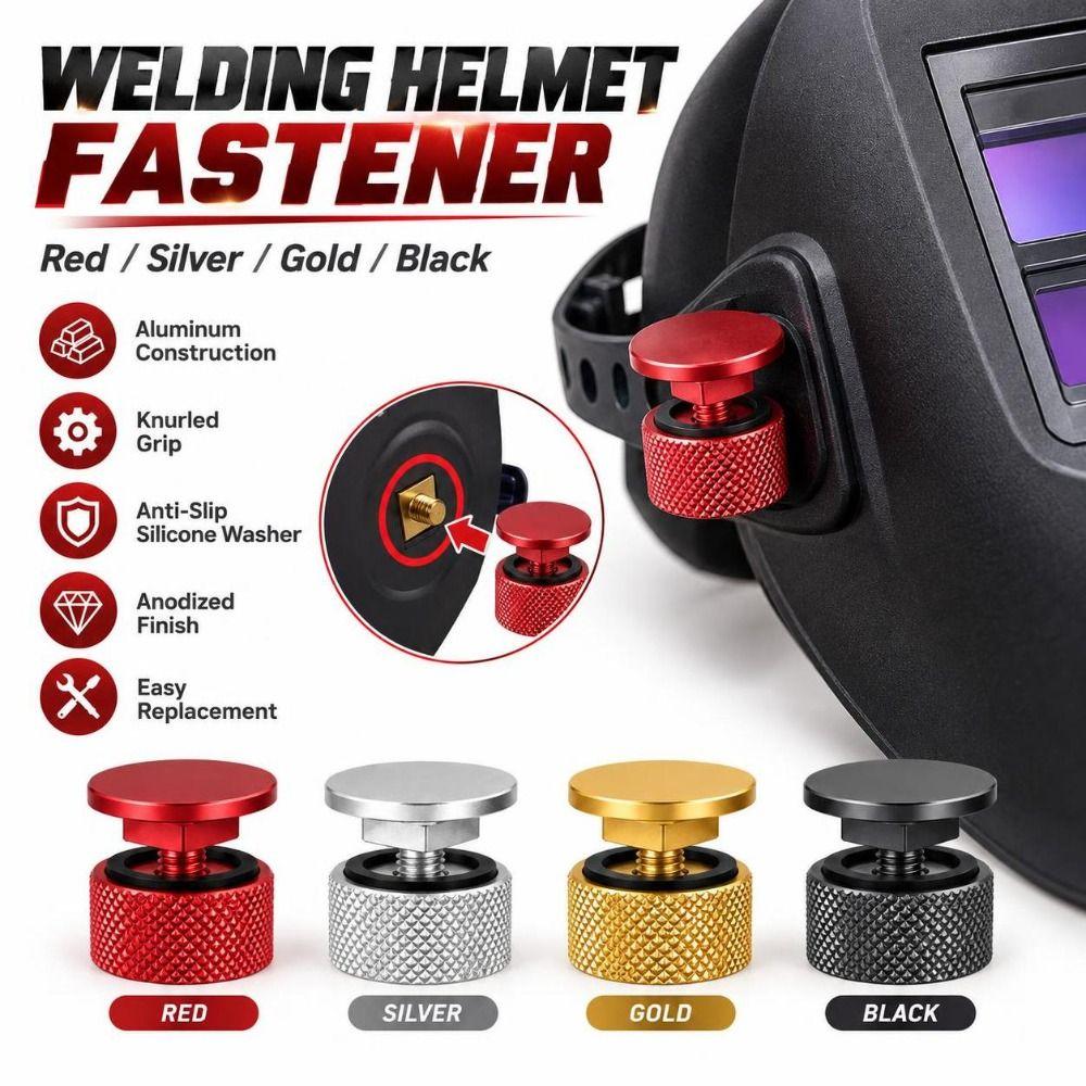 1PC Anodized Finish Welding Helmet Fastener Headgear Fastener Screw Welding Helmet Repair