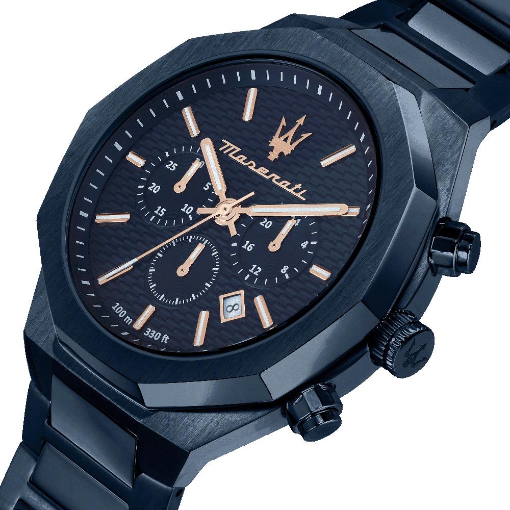 Maserati Stile Blue Stainless Steel Men's Quartz Chronograph Watch R8873642008