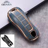 3 Tasten TPU Auto Fernbedienung Smart Key Hülle für Porsche Panamera Cayenne 971 911 9YA Macan Boxster Schutzhülle Halter Schlüsselanhänger
