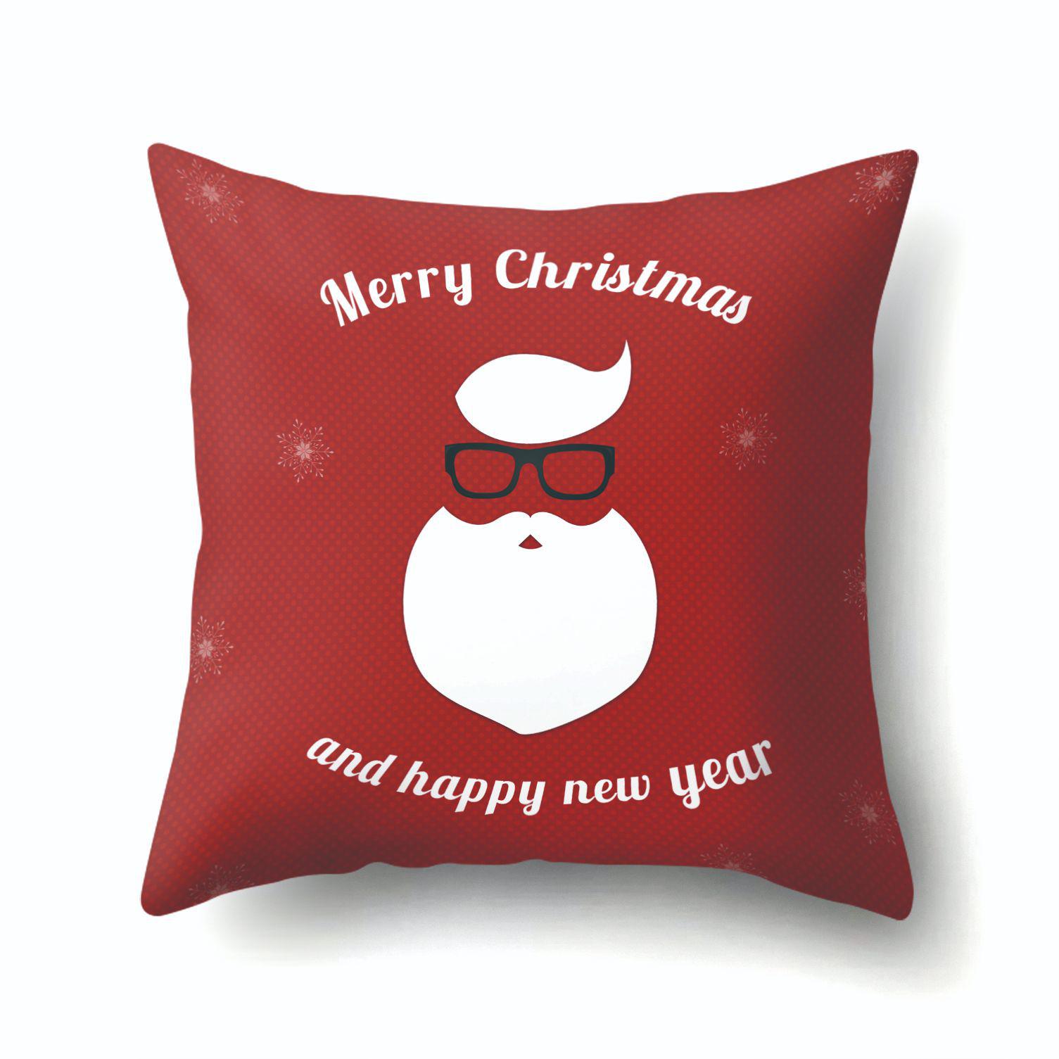 

Christmas Gifts Santa Claus Pattern Pillow Polyester Home 45 * 45 without pillow core