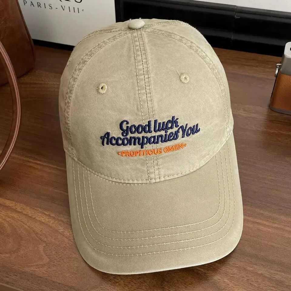 Fashion American retro letter embroidery washed old baseball cap children versatile wide brim show face small cap men