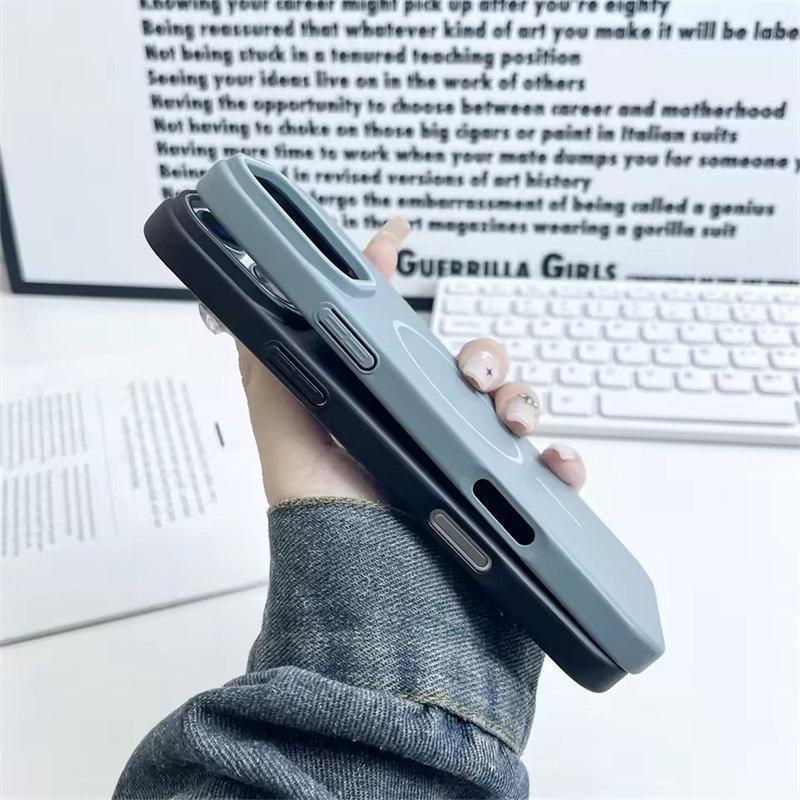 Luxury Skin Touch Scrub PCFor Magsafe Wireless Charging Case For iPhone 16 15 14 13 12 11 Pro Max Plus Magnetic Colorful Cover
