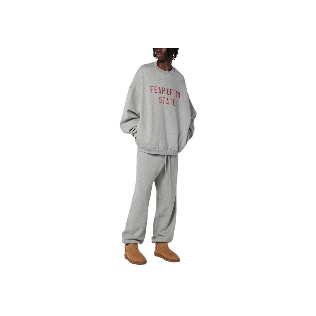 Fear of God Essentials Fleece Crewneck Dark Heather Men Tops Grey 192BT246261F