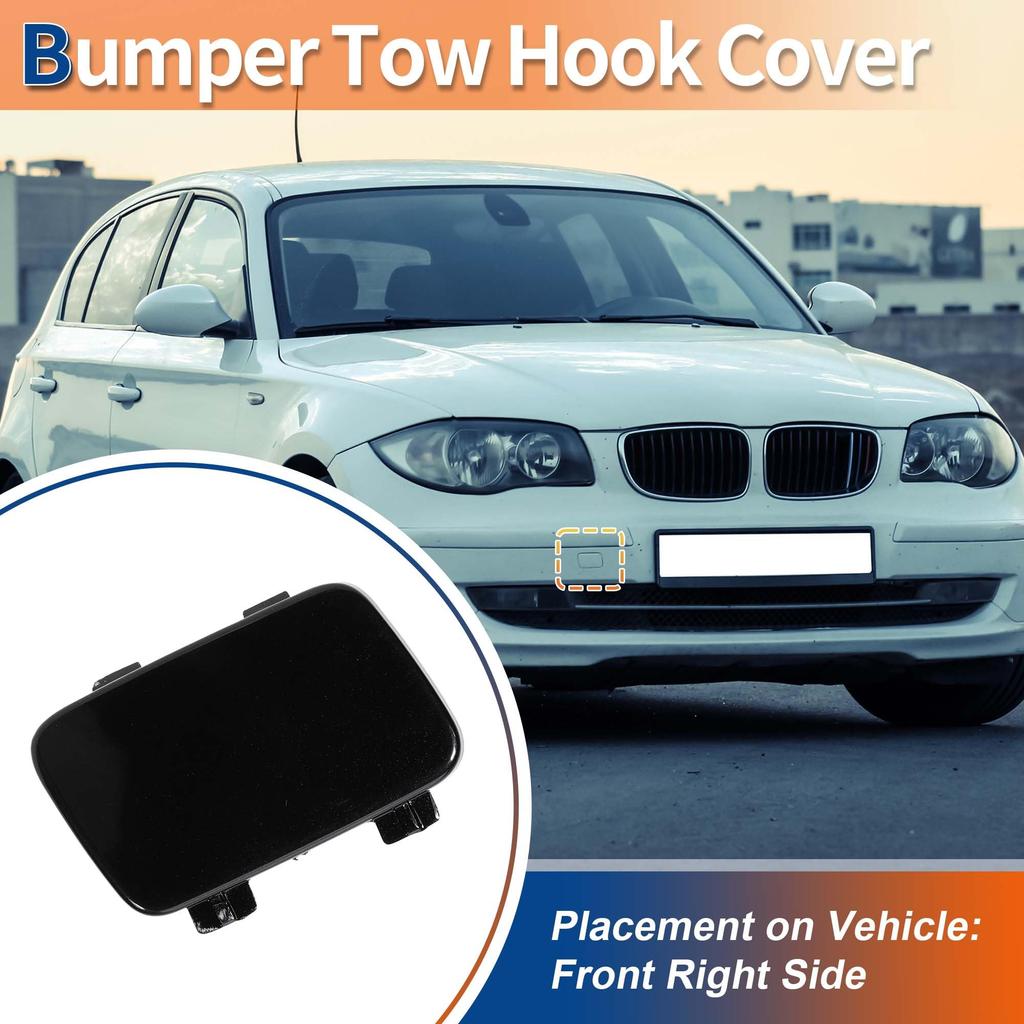 ACROPIX Stoßstangenabdeckung für Abschlepphaken vorne rechts für BMW 1er E81 E87 2007 Schwarz 1 Stück 2011, Saphir,