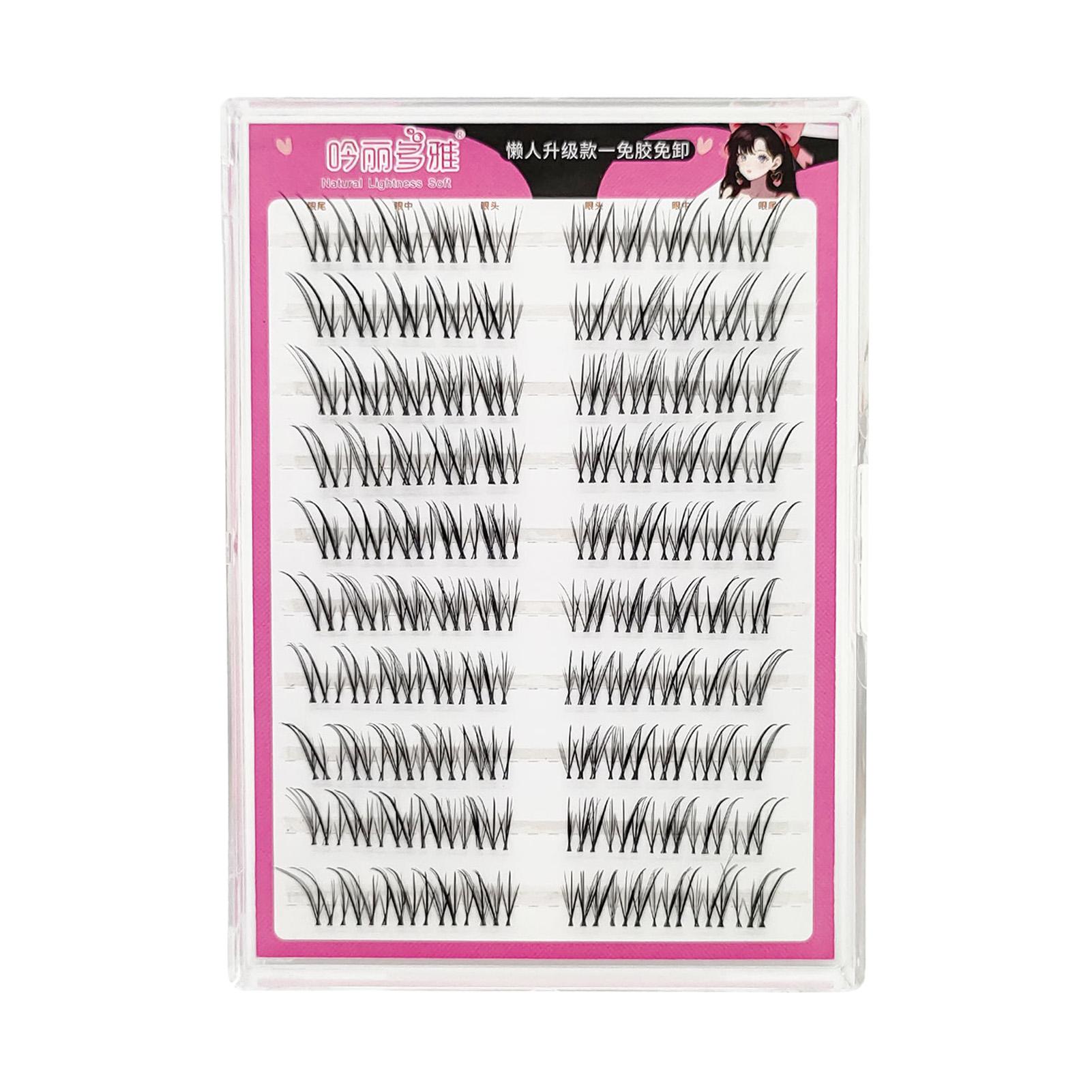 Fox-Eye Style False Eyelashes Lightweight Comfortable for Women Glue free model_10 rows