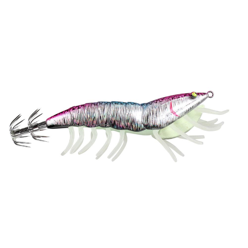Umbrella-shaped Hook Luminous Fake Shrimp Bait12cm22gSea Fishing Lure Night Fishing Squid Special Bait