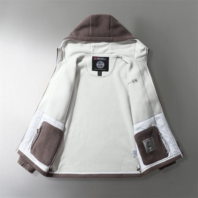 Norská venkovní bunda s kapucí a fleecovou podšívkou: Husté, Teplé, Větruodolné, Mrazuvzdorné Zimní Oblečení