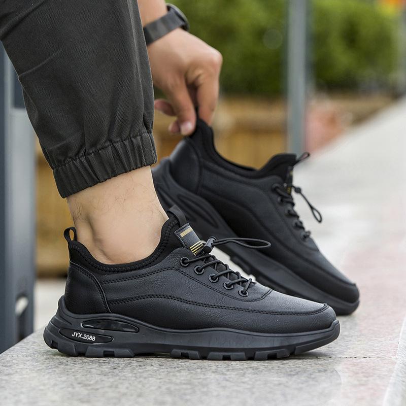 Labor Insurance Men's Shoes Autumn and Winter Black Work Chef Shoes Men's Non-slip Lightweight Soft-soled Travel Sports Shoes
