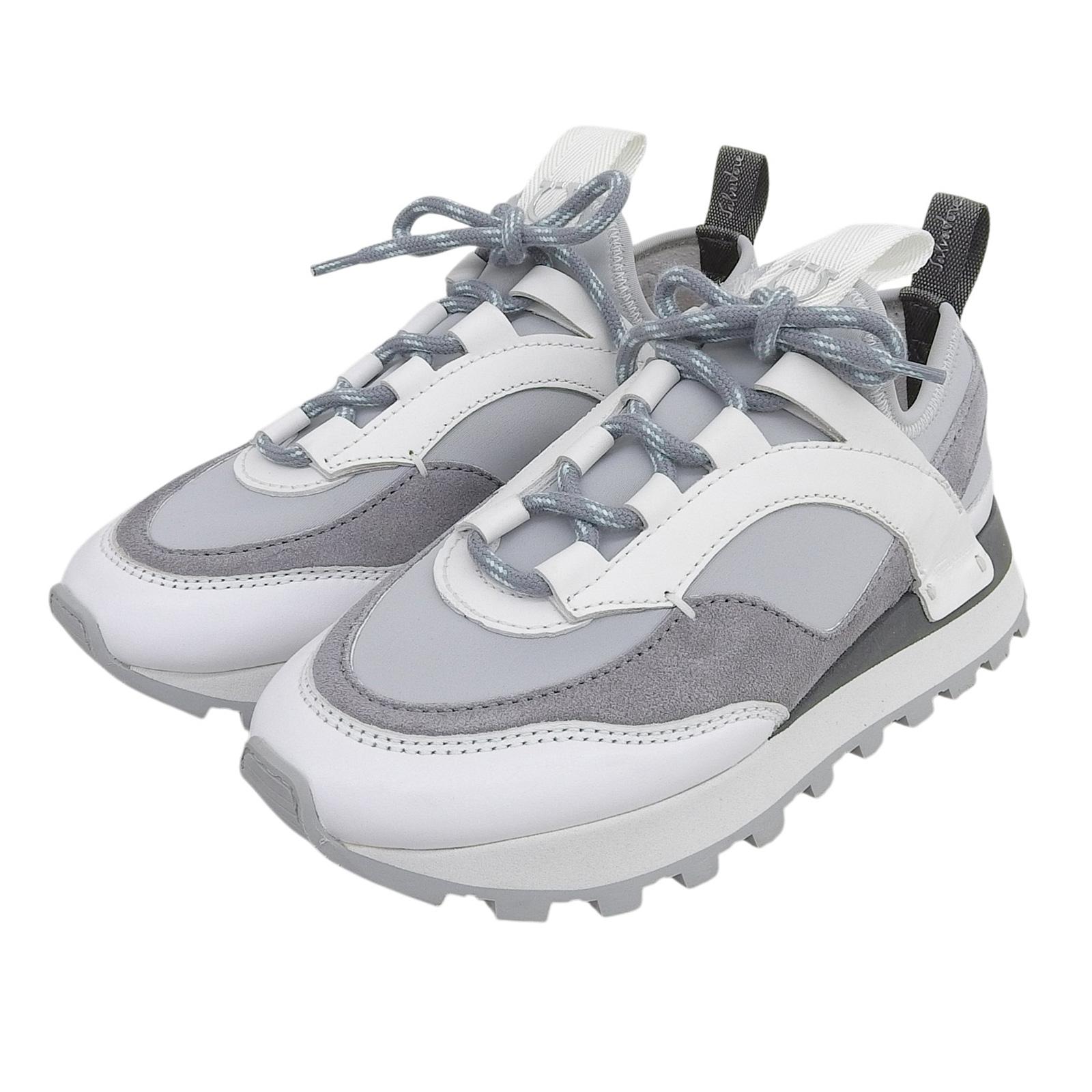 Excellent Salvatore Ferragamo sneakers INDY gray leather Women 5 Used