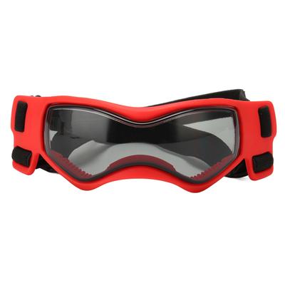 Occhiali da Sole per Cani con Montatura Morbida in Silicone, Regolabili, Protezione UV per Cani, per la Protezione degli Occhi del Cane