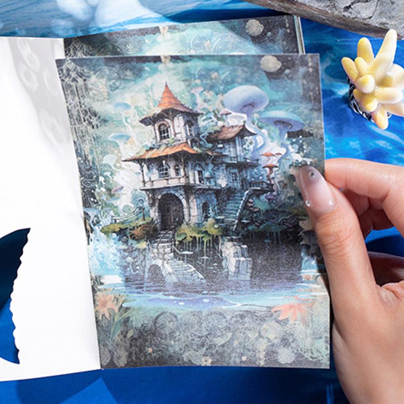 30 pcs Vintage aesthetic Underwater world theme material paper Decorative Diary Album Background paper Junk Journal Supplies