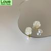 Retro Pearl Flower Earrings Women 'S Jewelry All Match Elegant Look Temperament Bridal Pendant Present Gift Idea AccessoriesVintage Pendant