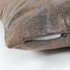 Brown Leather-look Cushion 40x40cm HAVANE