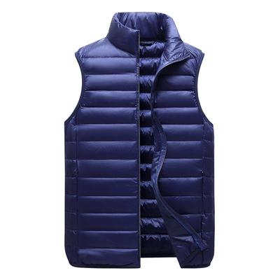 2024 Men's Two-Way Zipper Lightweight White Duck Down Vest - Winter Sports Casual Style