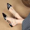 Women's Shoes New Spring and Autumn Flat Rivets Single Shoes Pointed Toe Thick Heel Low Heel Fashion Sandals Popular