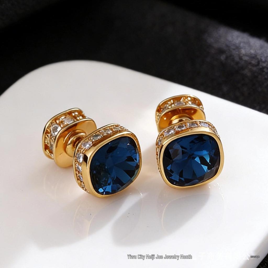 Miki Light Luxury Crystal Stud Earrings: Elegant Women's Niche Design for Fashion