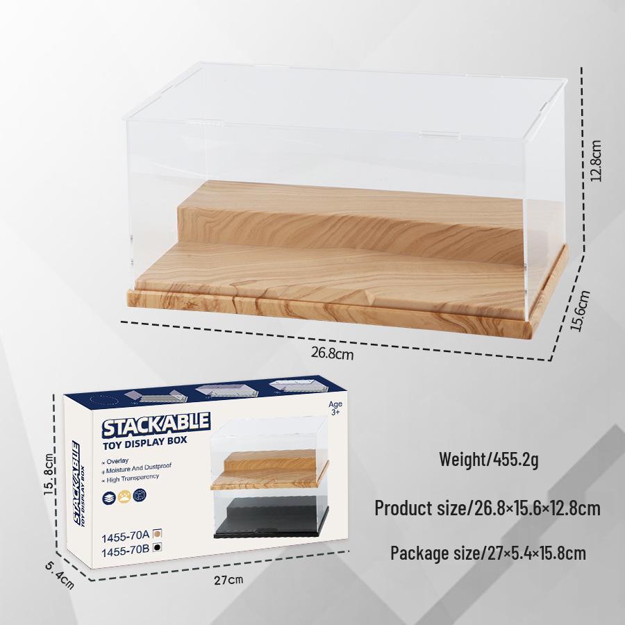 Stackable Minifigure Display Box for Lego - Transparent, Dustproof, Three-Layer Storage, No Assembly Required.