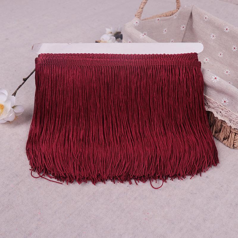 Polyester Fringe Tassel Trim (10-20cm) for Stage Costumes, Curtains, Carpets, and Lace Decorations