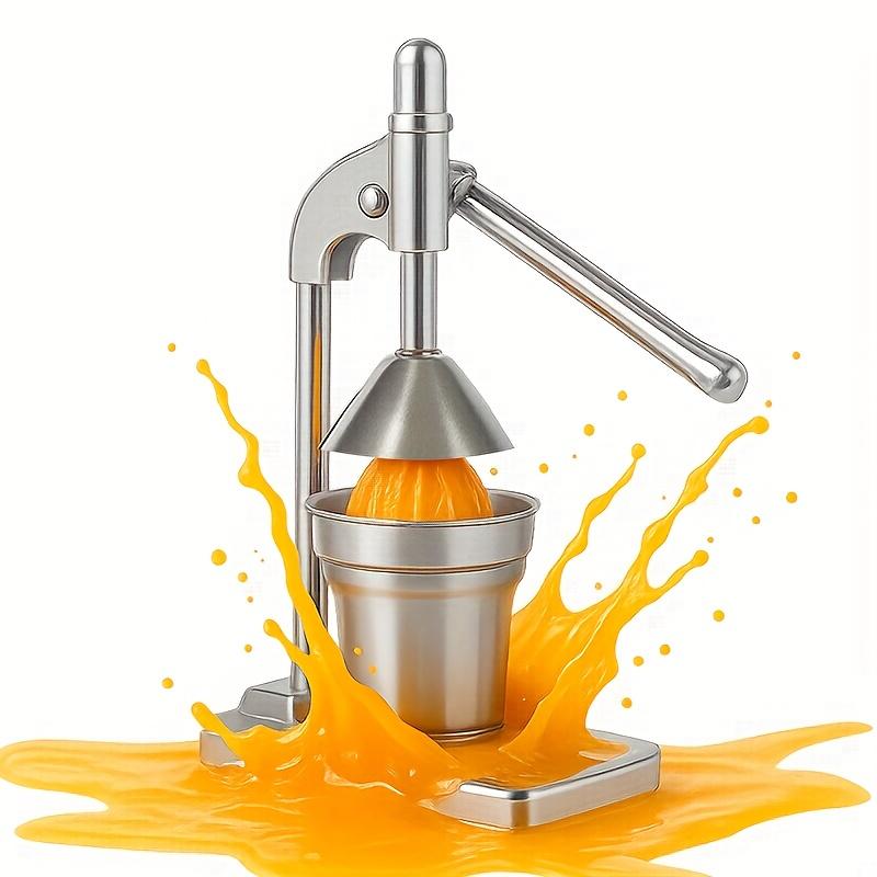 1 Stück Premium Edelstahl Manueller Entsafter , Handpresse Zitronenpresse , Fruchtentsafter mit Ergonomischem Griff,