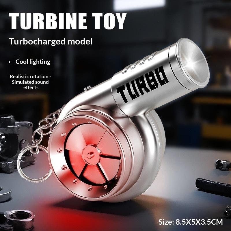 Llavero con Sonido de Mini Turbo Linterna LED Portátil Colgante Ligero de Plástico para Llavero de Coche Actividad Nocturna al Aire Libre