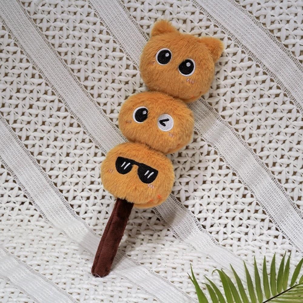 Tanghulu Cat Head Lush Toy Small Ball Creative Cat Stuffed Toy Cartoon Cat Doll  Children Gift