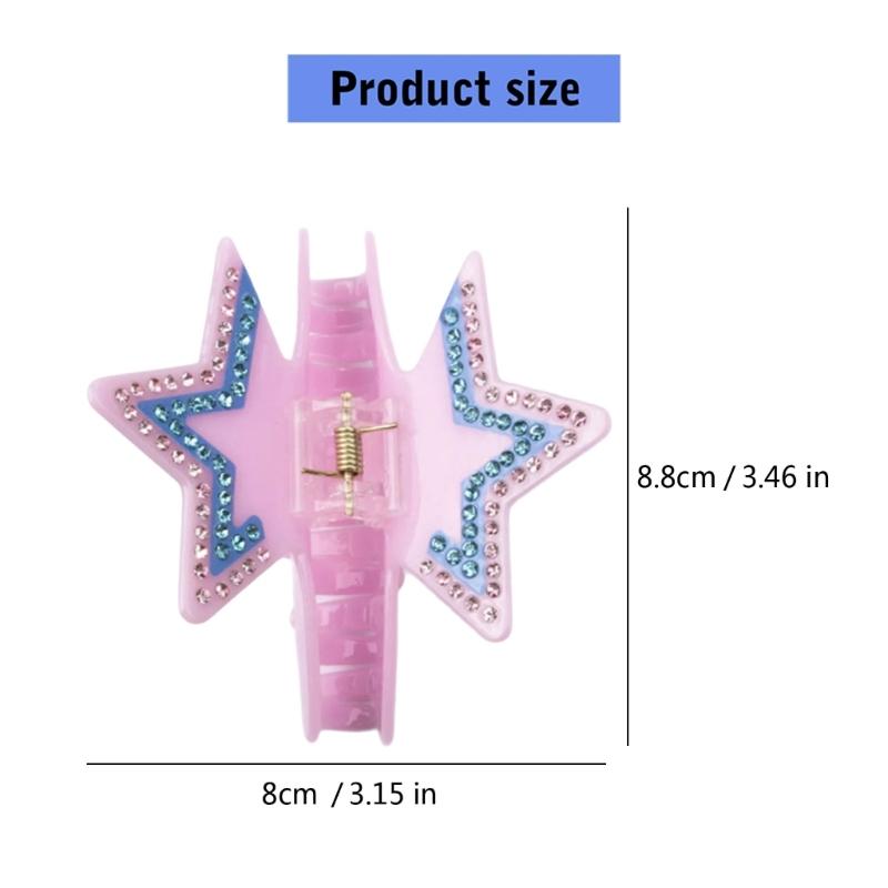 Elegant Rhinestones Star Hair Claw Clip NonSlip Hair Grip For Women and Girl Everyday Styling And Special Occasion