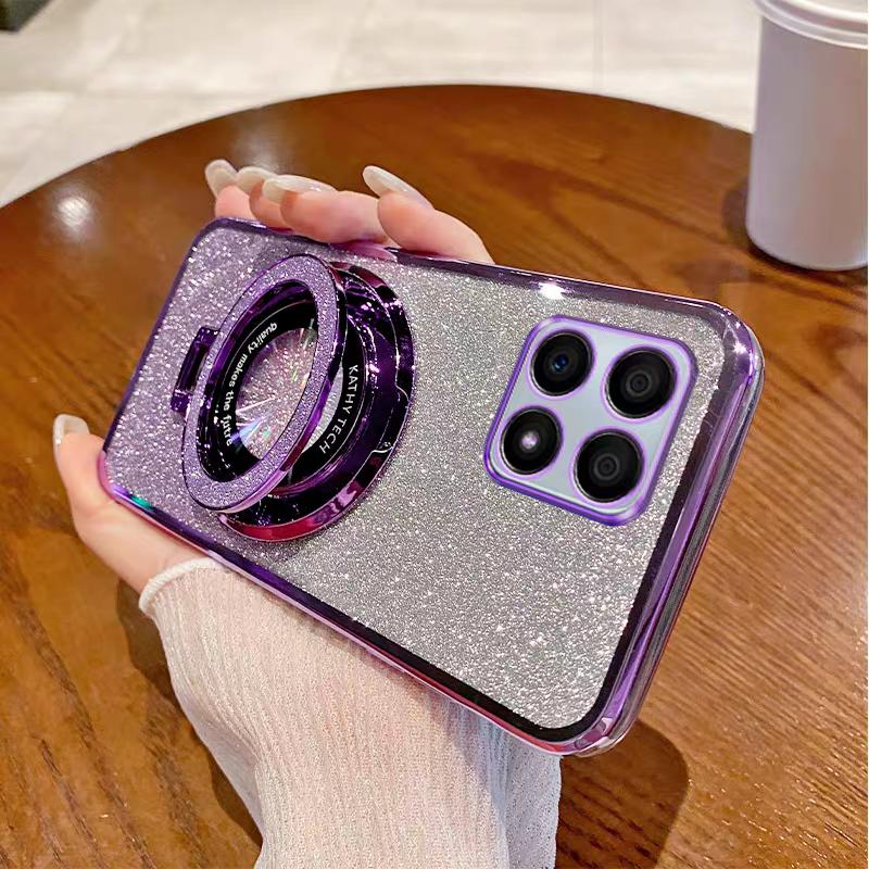 

Новый Блестящий Модный Блестящий Чехол для Телефона Для Vivo Y70S Y72 Y73 Y73S Y75 Y76 Y77 Y78 Y83 Y91 Y93 Y95 Y200 Чехол-Подставка Гальваническое Покрытие For Vivo Y200 фиолетовый