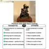 Rare Matte Black & Golden Premium Hanuman Ji Idol, Bajrang Bali Murti for Home Temple, Car Dashboard