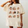 Capybara T-Shirt Damen Anime Bunt 80er Bequem Grafik-T-Shirt Bequem 2000er Psychedelische Ästhetik Popkultur Anime