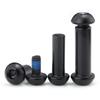 Elektrophoretisch Schwarz Halbkreisförmiges Innensechskant-Schloss-Set mit Pilzkopf-Durchgangsloch-Klemmplatte M8M10 Schraubbolzen-Kombination