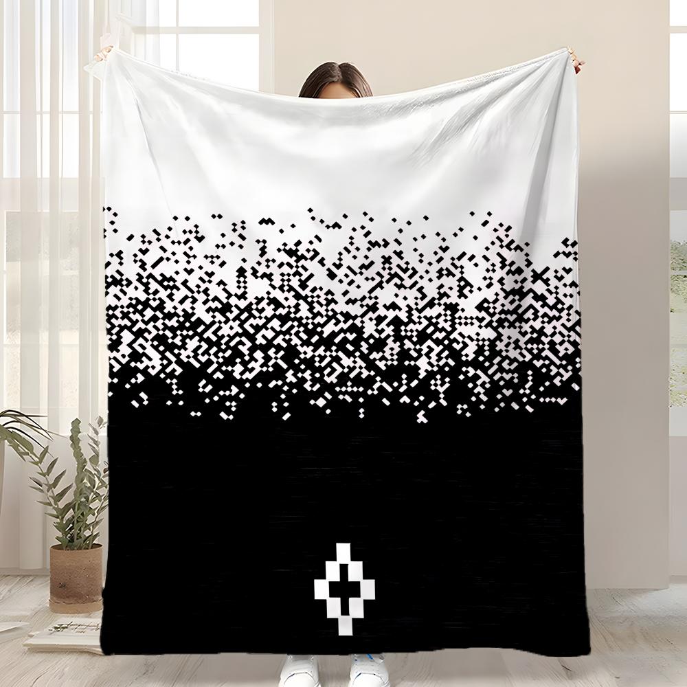 Trend Brand M-Marcelo Burlon Throw Kid-Friendly Flannel Throw Blanket Soft Warm Anti-Static Washable All Season